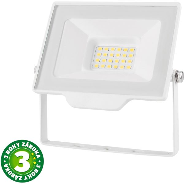 Prémiový ultratenký LED reflektor bílý  20W 2000lm, denní, 3 roky